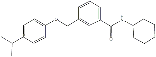 N-cyclohexyl-3-[(4-isopropylphenoxy)methyl]benzamide,438464-99-4,结构式