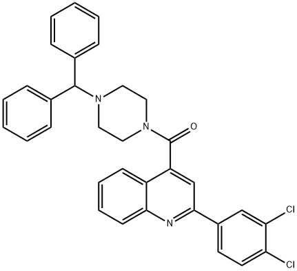 4-[(4-benzhydryl-1-piperazinyl)carbonyl]-2-(3,4-dichlorophenyl)quinoline|