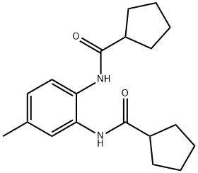 N-{2-[(cyclopentylcarbonyl)amino]-5-methylphenyl}cyclopentanecarboxamide Structure