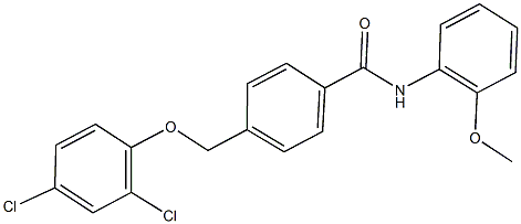 4-[(2,4-dichlorophenoxy)methyl]-N-(2-methoxyphenyl)benzamide Struktur
