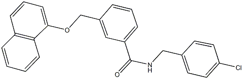 N-(4-chlorobenzyl)-3-[(1-naphthyloxy)methyl]benzamide Structure