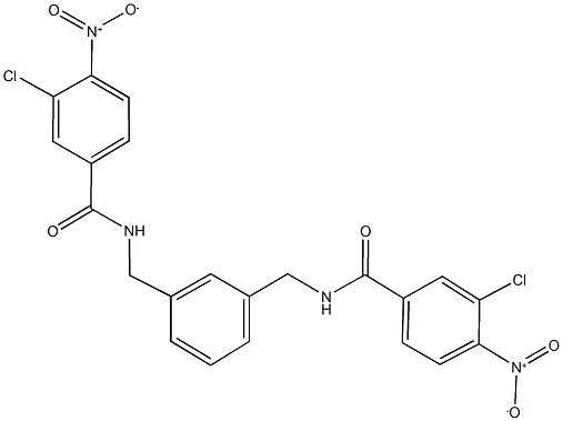 3-chloro-N-{3-[({3-chloro-4-nitrobenzoyl}amino)methyl]benzyl}-4-nitrobenzamide,438465-52-2,结构式