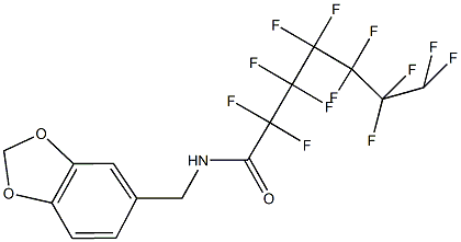 N-(1,3-benzodioxol-5-ylmethyl)-2,2,3,3,4,4,5,5,6,6,7,7-dodecafluoroheptanamide Structure