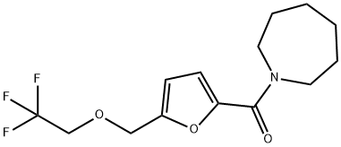 1-{5-[(2,2,2-trifluoroethoxy)methyl]-2-furoyl}azepane Struktur