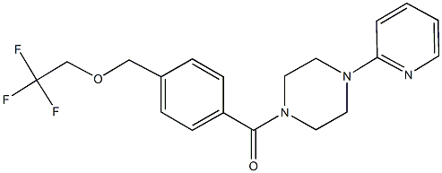 4-{[4-(2-pyridinyl)-1-piperazinyl]carbonyl}benzyl 2,2,2-trifluoroethyl ether 结构式