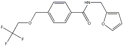 N-(2-furylmethyl)-4-[(2,2,2-trifluoroethoxy)methyl]benzamide Struktur