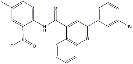 2-(3-bromophenyl)-N-{2-nitro-4-methylphenyl}-4-quinolinecarboxamide 结构式
