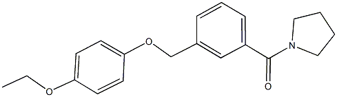 1-{3-[(4-ethoxyphenoxy)methyl]benzoyl}pyrrolidine Structure