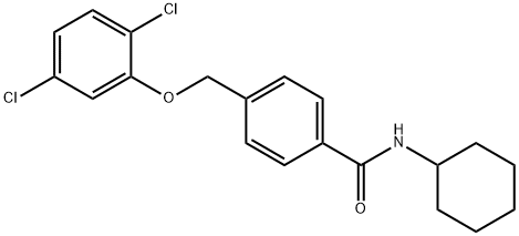 N-cyclohexyl-4-[(2,5-dichlorophenoxy)methyl]benzamide 化学構造式