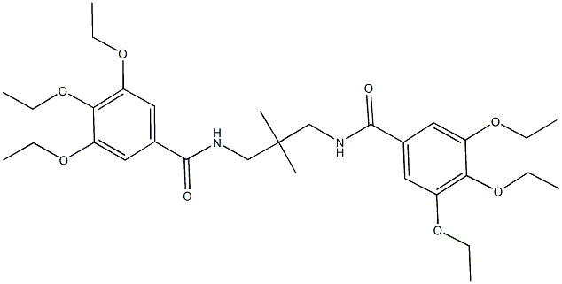 N-{2,2-dimethyl-3-[(3,4,5-triethoxybenzoyl)amino]propyl}-3,4,5-triethoxybenzamide Structure