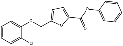 phenyl 5-[(2-chlorophenoxy)methyl]-2-furoate Struktur