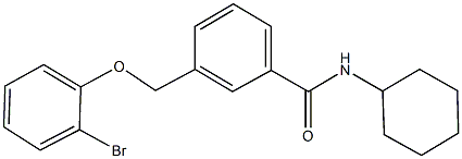 3-[(2-bromophenoxy)methyl]-N-cyclohexylbenzamide,438466-38-7,结构式