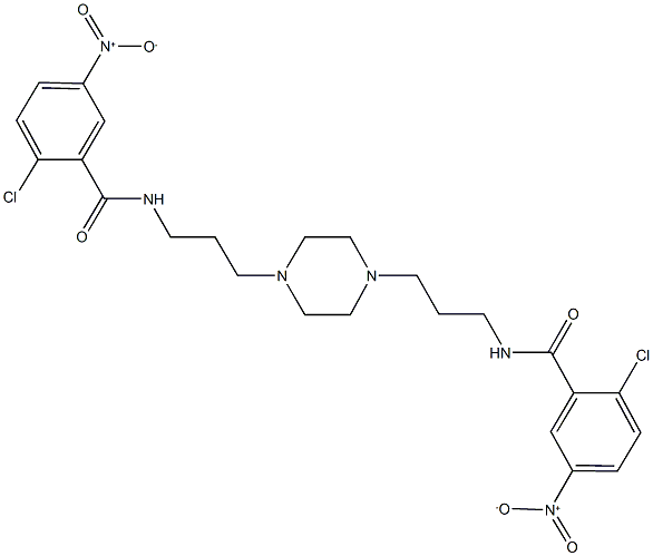 438466-41-2 2-chloro-N-(3-{4-[3-({2-chloro-5-nitrobenzoyl}amino)propyl]-1-piperazinyl}propyl)-5-nitrobenzamide