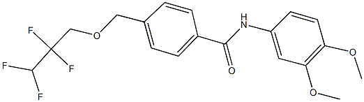 N-(3,4-dimethoxyphenyl)-4-[(2,2,3,3-tetrafluoropropoxy)methyl]benzamide 结构式