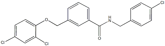 N-(4-chlorobenzyl)-3-[(2,4-dichlorophenoxy)methyl]benzamide 结构式