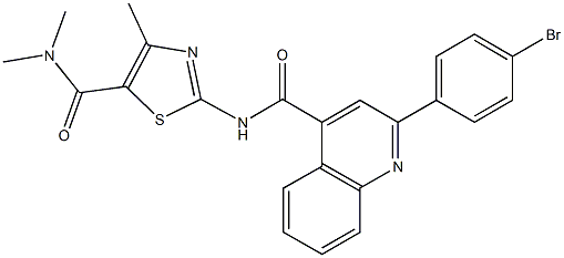 2-(4-bromophenyl)-N-{5-[(dimethylamino)carbonyl]-4-methyl-1,3-thiazol-2-yl}-4-quinolinecarboxamide Structure