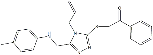 438467-15-3 2-{[4-allyl-5-(4-toluidinomethyl)-4H-1,2,4-triazol-3-yl]sulfanyl}-1-phenylethanone