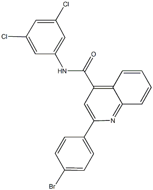 2-(4-bromophenyl)-N-(3,5-dichlorophenyl)-4-quinolinecarboxamide Structure