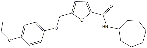 N-cycloheptyl-5-[(4-ethoxyphenoxy)methyl]-2-furamide Struktur