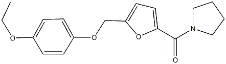 1-{5-[(4-ethoxyphenoxy)methyl]-2-furoyl}pyrrolidine Structure