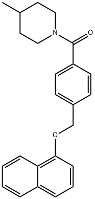 4-[(4-methylpiperidin-1-yl)carbonyl]benzyl 1-naphthyl ether Structure