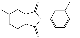 2-(3,4-dimethylphenyl)-5-methylhexahydro-1H-isoindole-1,3(2H)-dione 化学構造式