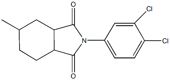 2-(3,4-dichlorophenyl)-5-methylhexahydro-1H-isoindole-1,3(2H)-dione 化学構造式