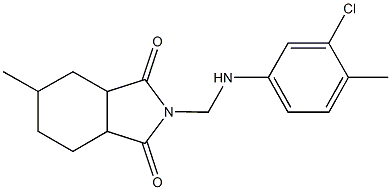 2-[(3-chloro-4-methylanilino)methyl]-5-methylhexahydro-1H-isoindole-1,3(2H)-dione 结构式