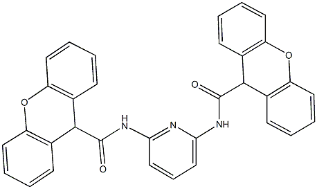 N-{6-[(9H-xanthen-9-ylcarbonyl)amino]-2-pyridinyl}-9H-xanthene-9-carboxamide 化学構造式