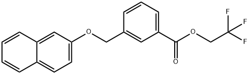2,2,2-trifluoroethyl 3-[(2-naphthyloxy)methyl]benzoate Struktur