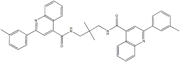 N-[2,2-dimethyl-3-({[2-(3-methylphenyl)-4-quinolinyl]carbonyl}amino)propyl]-2-(3-methylphenyl)-4-quinolinecarboxamide Structure