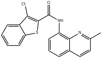 3-chloro-N-(2-methylquinolin-8-yl)-1-benzothiophene-2-carboxamide,438471-67-1,结构式