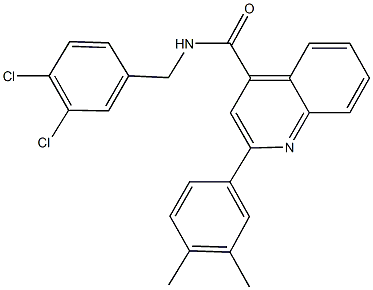 N-(3,4-dichlorobenzyl)-2-(3,4-dimethylphenyl)-4-quinolinecarboxamide Struktur