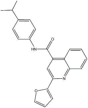 2-(2-furyl)-N-(4-isopropylphenyl)-4-quinolinecarboxamide 化学構造式