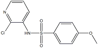 N-(2-chloro-3-pyridinyl)-4-methoxybenzenesulfonamide 结构式