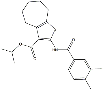 438472-88-9 isopropyl 2-[(3,4-dimethylbenzoyl)amino]-5,6,7,8-tetrahydro-4H-cyclohepta[b]thiophene-3-carboxylate