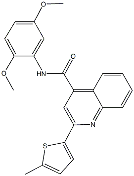 N-(2,5-dimethoxyphenyl)-2-(5-methyl-2-thienyl)-4-quinolinecarboxamide,438472-89-0,结构式