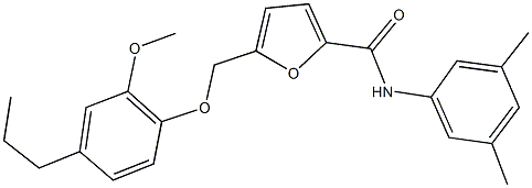 N-(3,5-dimethylphenyl)-5-[(2-methoxy-4-propylphenoxy)methyl]-2-furamide Structure