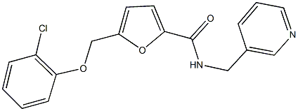 5-((2-氯苯氧基)甲基)-N-(吡啶-3-基甲基)呋喃-2-甲酰胺, 438473-17-7, 结构式