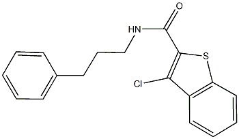 3-chloro-N-(3-phenylpropyl)-1-benzothiophene-2-carboxamide Struktur