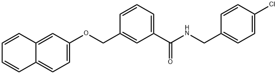 N-(4-chlorobenzyl)-3-[(2-naphthyloxy)methyl]benzamide Struktur