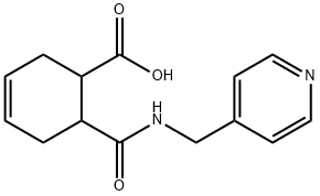 6-{[(4-pyridinylmethyl)amino]carbonyl}-3-cyclohexene-1-carboxylic acid Structure