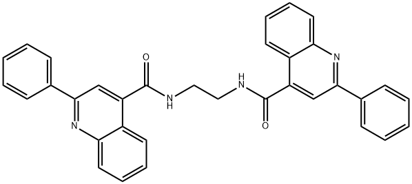 2-phenyl-N-(2-{[(2-phenyl-4-quinolinyl)carbonyl]amino}ethyl)-4-quinolinecarboxamide,438473-83-7,结构式