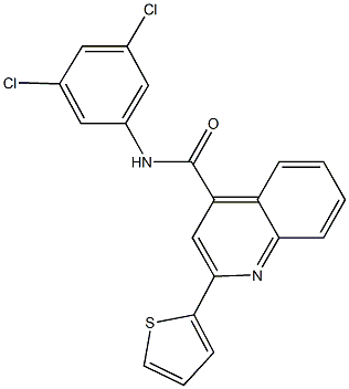 N-(3,5-dichlorophenyl)-2-(2-thienyl)-4-quinolinecarboxamide 化学構造式