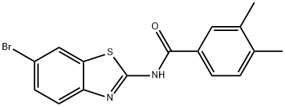 N-(6-bromo-1,3-benzothiazol-2-yl)-3,4-dimethylbenzamide,438474-19-2,结构式