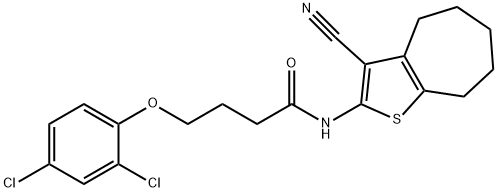 N-(3-cyano-5,6,7,8-tetrahydro-4H-cyclohepta[b]thien-2-yl)-4-(2,4-dichlorophenoxy)butanamide|