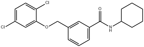 N-cyclohexyl-3-[(2,5-dichlorophenoxy)methyl]benzamide 化学構造式