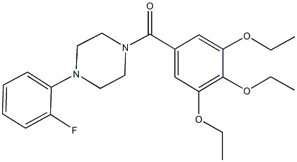 1-(2-fluorophenyl)-4-(3,4,5-triethoxybenzoyl)piperazine Struktur