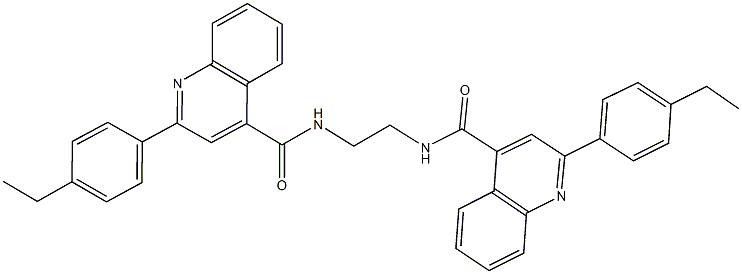 2-(4-ethylphenyl)-N-[2-({[2-(4-ethylphenyl)-4-quinolinyl]carbonyl}amino)ethyl]-4-quinolinecarboxamide Structure