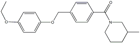 1-{4-[(4-ethoxyphenoxy)methyl]benzoyl}-3-methylpiperidine Struktur